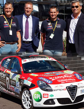 Los campeones Massimo Liverani y Fulvio Ciervo el equipo de Comauto Sport Castellón