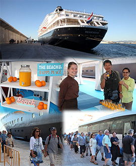 El crucero Prinsendam llega al puerto de Castellón