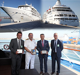 El crucero Silver Cloud atraca en el puerto de Castellón