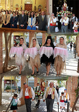 Procesión por la festividad de la calle Santa Bárbara