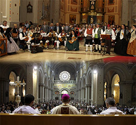 Misa aragonesa en Castellón con motivo de las fiestas del Pilar