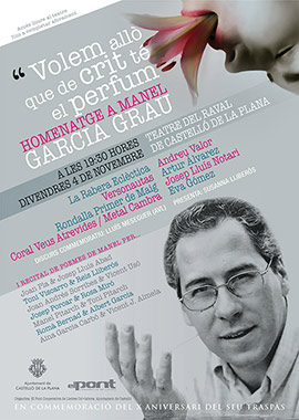 Homenaje al poeta Manel Garcia Grau en el teatro Raval de Castellón