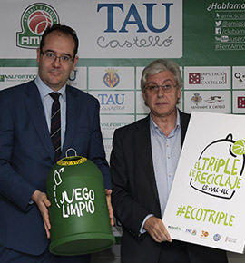 El basket de Castellón se suma a la campaña de Ecovidrio