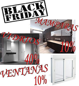 Black Friday también en mamparas, vidrios y ventanas