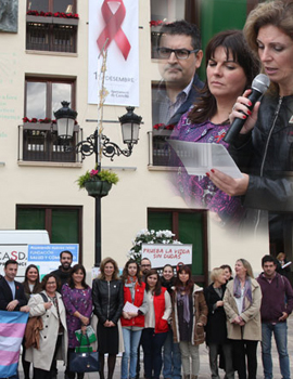 Lectura del manifiesto en el Día Internacional de Acción contra el SIDA