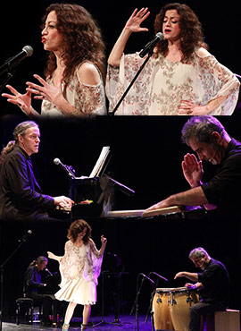 Actuación de Carmen París en el teatro del Raval