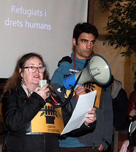 Acción en Castellón en el Día de los derechos humanos