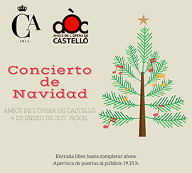 Concierto de Navidad de Amics de l´Òpera de Castelló
