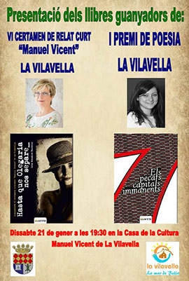 Presentación de libros ganadores de relato corto y poesía en La Vilavella