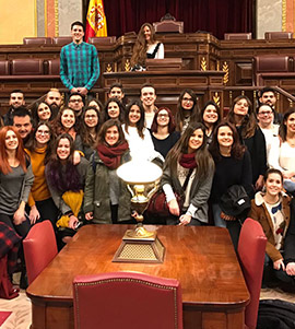 Alumnado de Periodismo y Publicidad de la UJI visita el Congreso de los Diputados