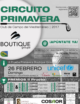 Próximo torneo de golf en el Club de Campo Mediterráneo, Trofeo UNICEF Circuito Primavera