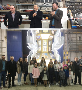 El presidente de la Autoridad Portuaria de Castellón, Francisco Toledo, con la Gaiata 12 `El Grau´