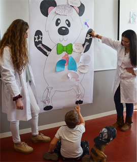 Estudiantado de Medicina de la UJI visita las aulas de infantil para que los menores pierdan el «miedo» a la consulta
