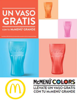 ¡Los vasos de cristal de Coca-cola! en McDonald´s de regalo