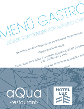 Nuevo menú de primavera del restaurante Aqua del hotel Luz