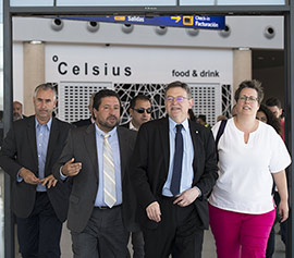El presidente de la Generalitat, Ximo Puig, visita el aeropuerto de Castellón