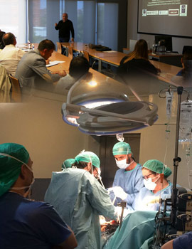 Un grupo de profesionales se especializa en cirugía oncológica abdomino-pélvica a través de la Cátedra Medtronic