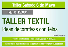 Taller textil, ideas decorativas con telas en Leroy Merlín Castellón