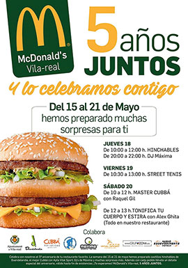 McDonald´s cumple 5 años en Vila-real