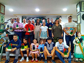 Ganadores del I concurso Inter Gaiates de Giñote y Futbolín