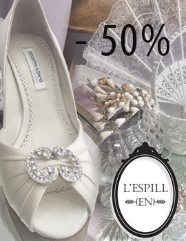 Descuentos del 50% en zapatos blancos novia y fiesta en L´Espill