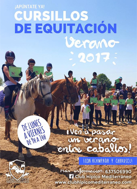 Ven a pasar un verano entre caballos en el club Hípico Mediterráneo