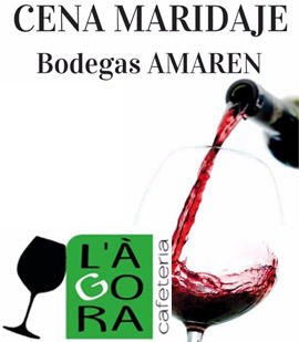 Cena maridaje de  Bodegas Amaren en Ágora de Betxí