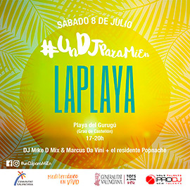 Sesión DJ personalizada en la playa del Gurugú el sábado 8 de julio