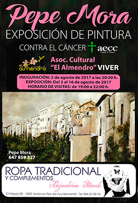 Exposición de pintura e indumentaria tradicional contra el cáncer en Viver