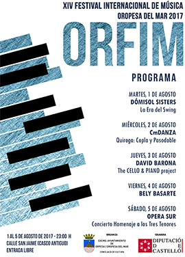 XIV Festival Internacional de Música Oropesa del Mar, ORFIM