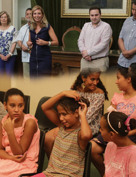 La alcaldesa de Castellón recibe a la delegación de niños saharauis que pasa sus vacaciones en nuestra ciudad