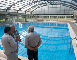 Puesta en marcha de la nueva piscina cubierta de Albocàsser