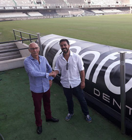 Frank Castelló recibe al Dr. Diego Monfort en su visita al Castalia