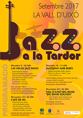 El ciclo ‘Jazz a la tardor’ en la Vall d’Uixó comienza el sábado 9 de septiembre