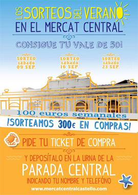 Mercat Central Castelló sortea dos vales de 50€ cada semana