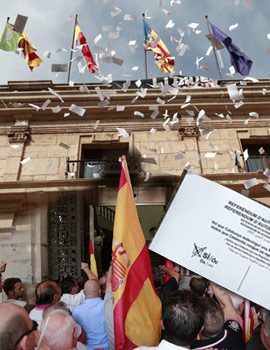 Imágenes de la concentración del sábado 30 de septiembre 2017 en la plaza Mayor de Castellón