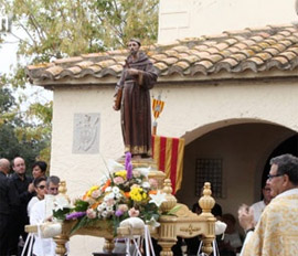 El miércoles  4 de octubre misa en la ermita de Sant Francesc de la Font