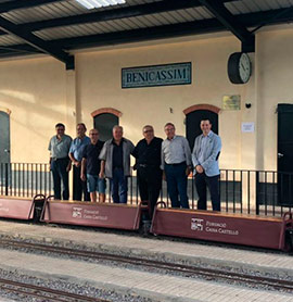 Presentación del tren renovado en la Asociación del Ferrocarril de Farja