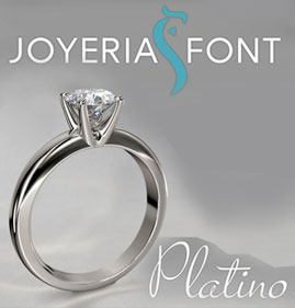 Joyas de platino la gran novedad de Joyería Font en Feria Tu Boda