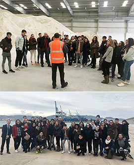 Alumnos del colegio San Cristóbal visitan el puerto de Castellón