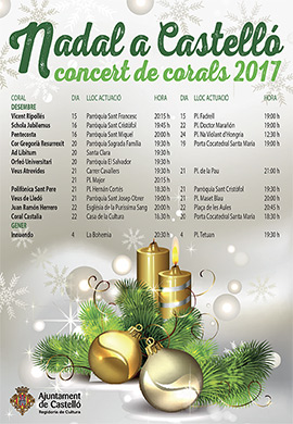 Programación del ciclo Nadal de Corals con la participación de 12 coros y grupos musicales