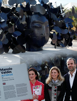La escultura ´´Mariposas´´ de Valdés en el parque Ribalta de Castellón