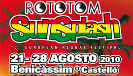 ROTOTOM SUNSPLASH, el festival de música reggae, a partir del 21 de agosto. Calendario