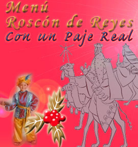 Cena de Roscón de Reyes con la visita del Paje Real en Celébrity Lledó