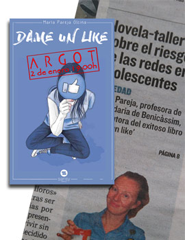Argot Cultural presenta el próximo 2 de enero el libro ´´Dame un like´´ de María Pareja