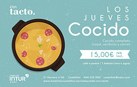 Todos los jueves cocido en el Restaurante ConTacto de Castellón