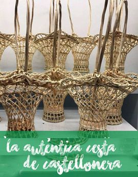 La auténtica cesta de castellonera en Los Claveles Floristerías