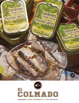 Sardinas al aceite de oliva y pimienta verde de La Belle-Iloise en El Colmado