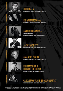 Artistas internacionales en el Ciclo Benicàssim Jazz +Altres Músiques