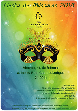 Fiesta de máscaras en el Real Casino Antiguo de Castellón